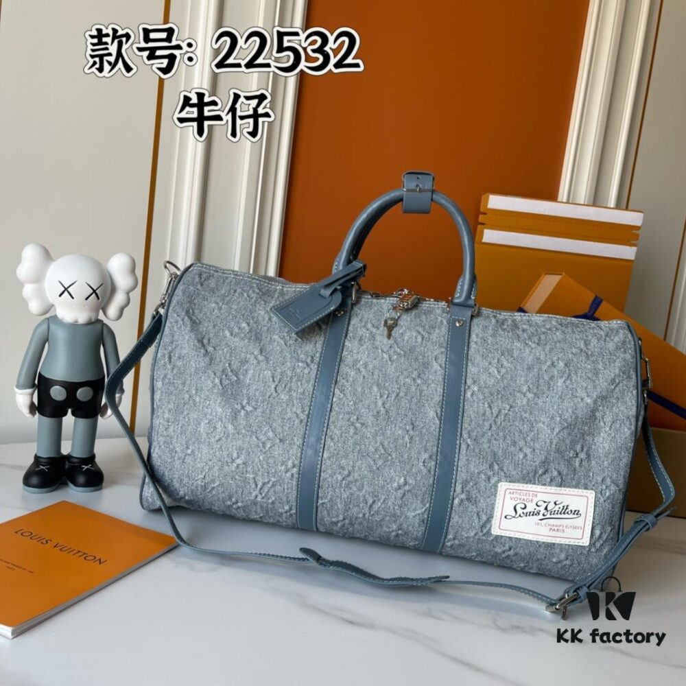 693070416e68136f4d9a58bc Upgraded Version Latest Model M22532 Denim Keepall Bandoulière 50 Travel Bag