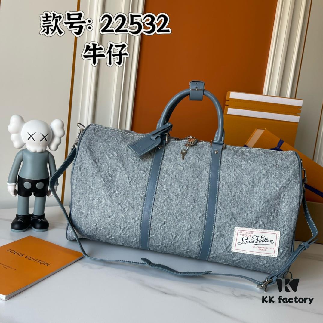 693070416e68136f4d9a58bc Upgraded Version Latest Model M22532 Denim Keepall Bandoulière 50 Travel Bag