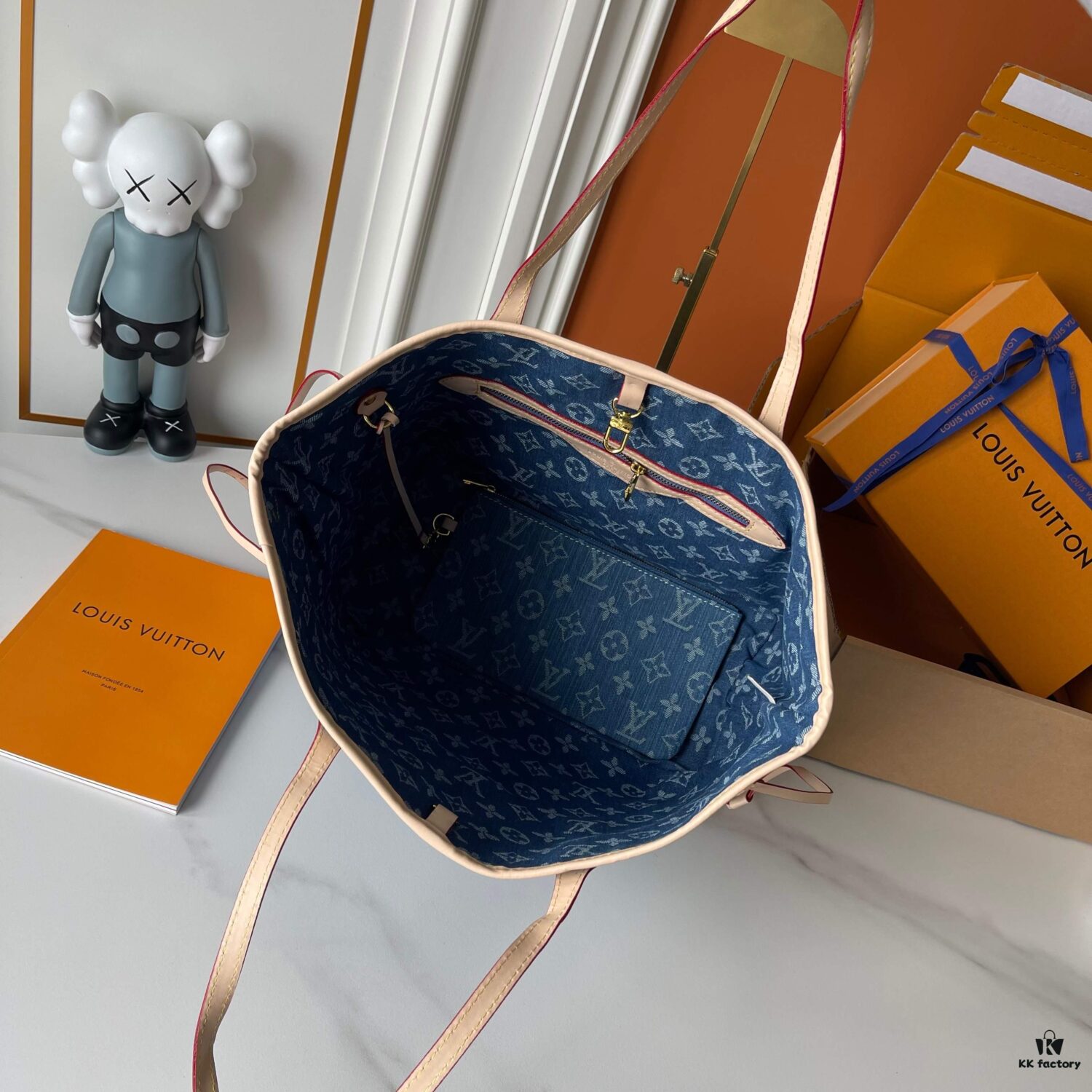 693070456e68136f4d9a58c0 Upgraded M40995 Medium Denim Jacquard Tote Bag 💋💋 Louis Vuitton New Neverfull – A Fresh Take on a Classic Handbag