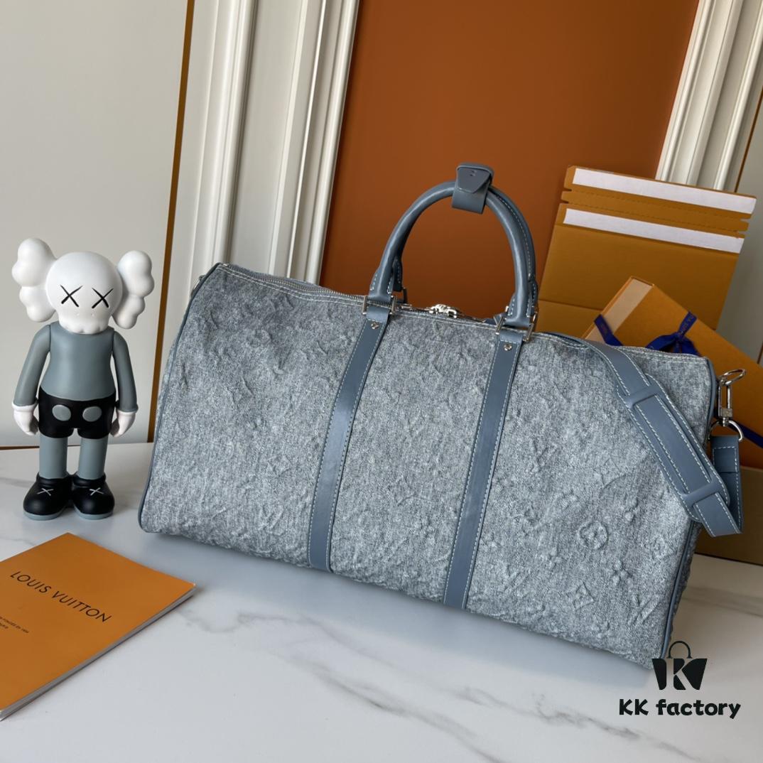 693070456e68136f4d9a58c1 Upgraded Version Latest Model M22532 Denim Keepall Bandoulière 50 Travel Bag