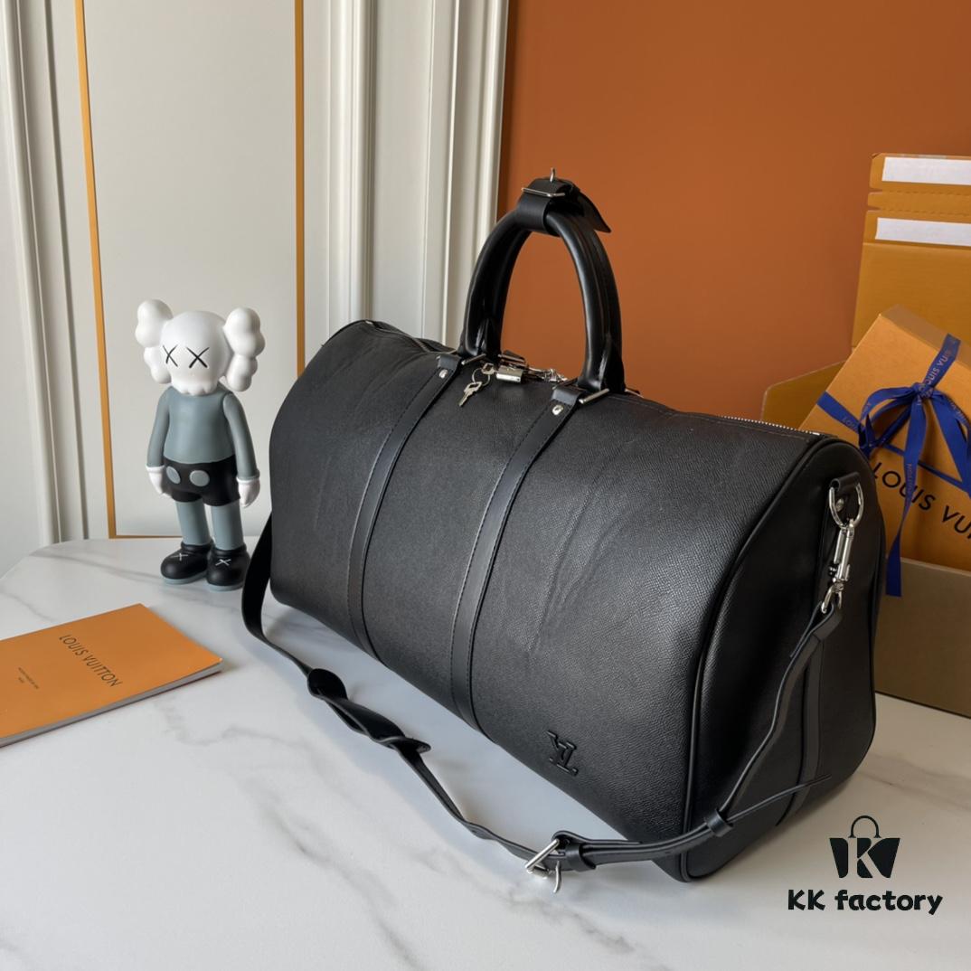 693070516e68136f4d9a58d3 Upgraded Version Latest Model M22532 M41416 M44810 Black Grid Pressed Grid Cross Texture Keepall Bandoulière 50 Travel Bag