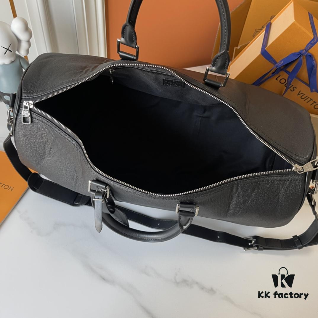693070536e68136f4d9a58d6 Upgraded Version Latest Model M22532 M41416 M44810 Black Grid Pressed Grid Cross Texture Keepall Bandoulière 50 Travel Bag