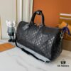 693070556e68136f4d9a58dc Upgraded Version Latest Model M22532 M41416 M44810 Black Grid Pressed Grid Cross Texture Keepall Bandoulière 50 Travel Bag