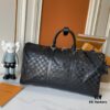 693070556e68136f4d9a58dd Upgraded Version Latest Model M22532 M41416 M44810 Black Grid Pressed Grid Cross Texture Keepall Bandoulière 50 Travel Bag