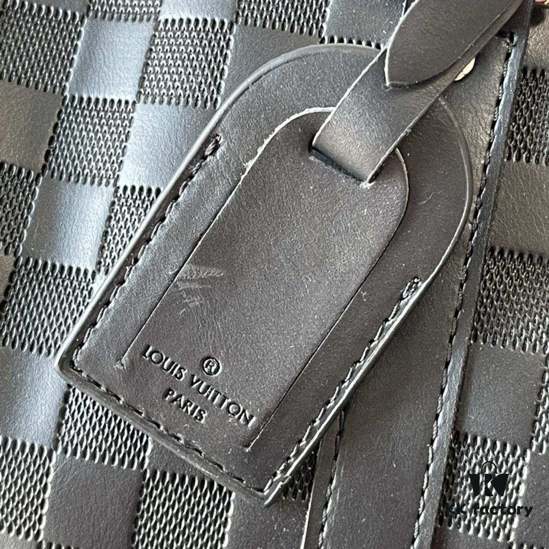 693070586e68136f4d9a58e1 Upgraded Version Latest Model M22532 M41416 M44810 Black Grid Pressed Grid Cross Texture Keepall Bandoulière 50 Travel Bag