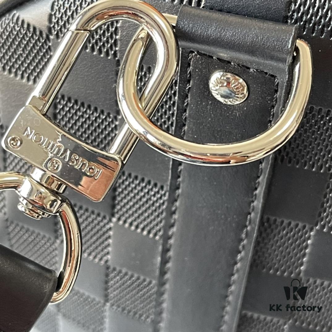 6930705b6e68136f4d9a58e8 Upgraded Version Latest Model M22532 M41416 M44810 Black Grid Pressed Grid Cross Texture Keepall Bandoulière 50 Travel Bag