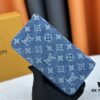 693070766e68136f4d9a5920 M82958 Blue Denim Zippy Wallet Collection
