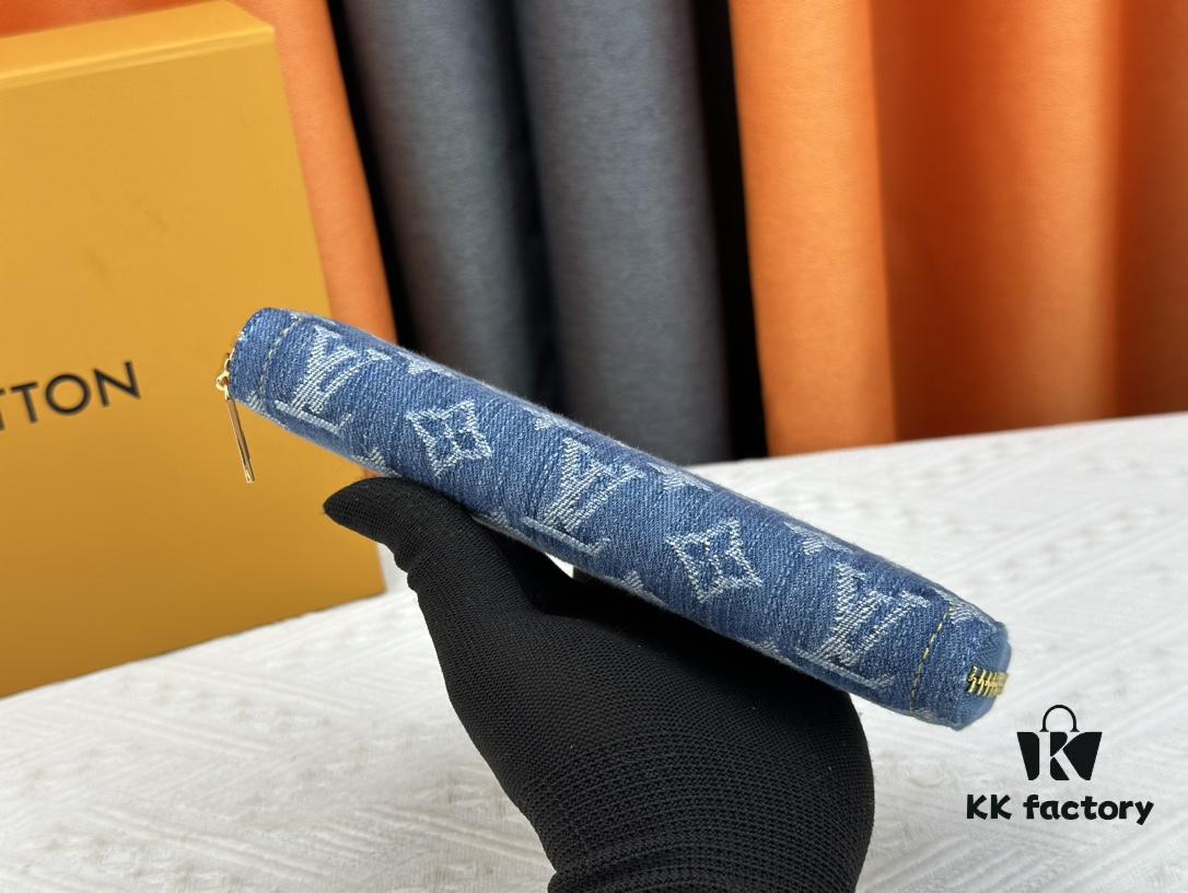 693070796e68136f4d9a5924 M82958 Blue Denim Zippy Wallet Collection