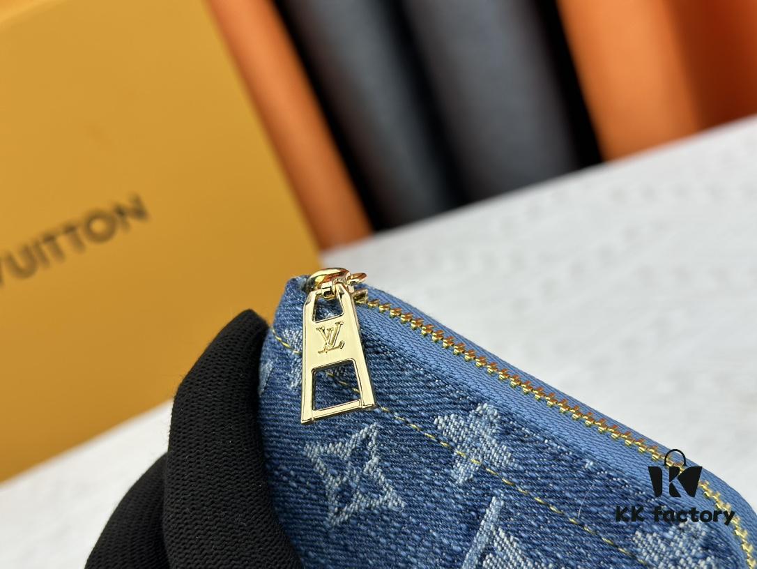 6930707b6e68136f4d9a5928 M82958 Blue Denim Zippy Wallet Collection