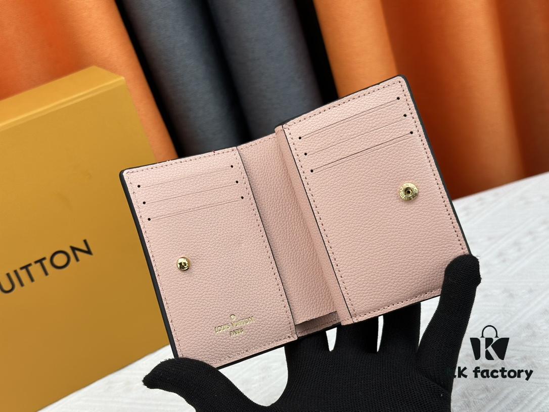 693070b36e68136f4d9a599e LV Top Replica M80152 Cléa Wallet Made of Monogram Empreinte Soft Grained Calfskin with Signature Monogram Embossed Pattern