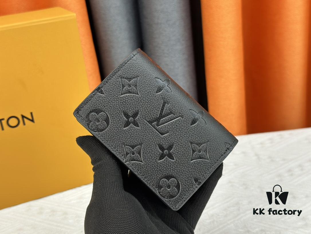 LV Top Clone M80152 Cléa Wallet in Monogram Empreinte Soft Grained Calfskin with Signature Pattern