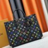 6930712f6e68136f4d9a5a9c M13079 New White Tricolor LV Louis Vuitton x Murakami Women's Shoulder Bag Tote Bag Size 34