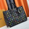 6930712f6e68136f4d9a5a9e M13079 New White Tricolor LV Louis Vuitton x Murakami Women's Shoulder Bag Tote Bag Size 34