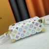 M14046 M46358 Black Tricolor White Tricolor Side Trunk Medium Handbag