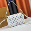 M14046 M46358 Black Tricolor White Tricolor Side Trunk Medium Handbag
