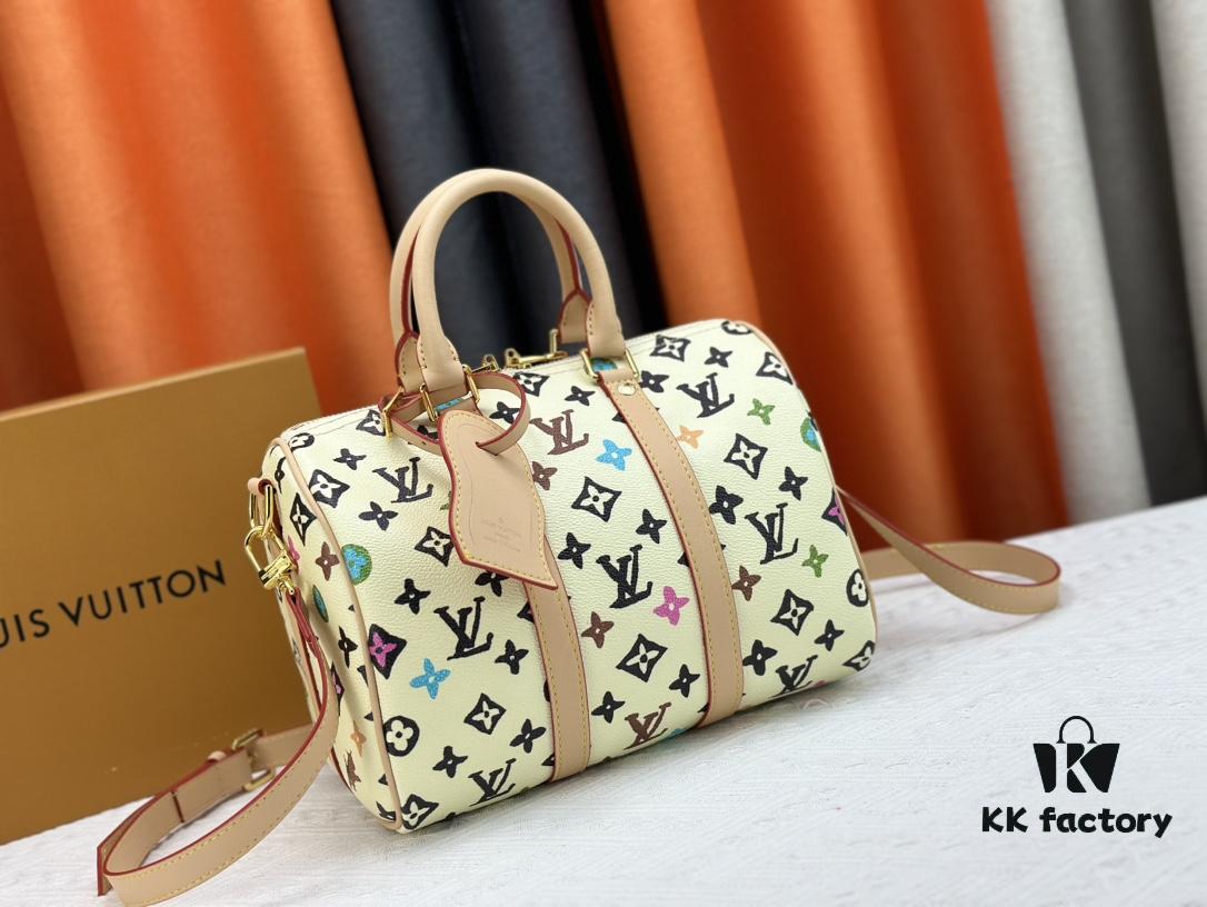 6930713a6e68136f4d9a5ab3 M24424 M24849 Monogram Eclipse Reverse Denim Keepall 25 Bag