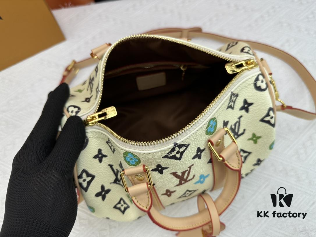 6930713f6e68136f4d9a5abd M24424 M24849 Monogram Eclipse Reverse Denim Keepall 25 Bag