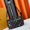 6930713f6e68136f4d9a5abf M13404 M13663 Black Color White Color This Pochette Accessoires handbag is crafted from coated canvas featuring a vibrant Monogram pattern, showcasing the dynamic collaboration between Louis Vuitton and Takashi Murakami. Trimmed with cowhide leather and accented with striking metal hardware, it highlights meticulous craftsmanship. The detachable shoulder strap and chain allow for versatile carrying options. Dimensions: 22x13x4cm