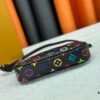 6930713f6e68136f4d9a5ac1 M13404 M13663 Black Color White Color This Pochette Accessoires handbag is crafted from coated canvas featuring a vibrant Monogram pattern, showcasing the dynamic collaboration between Louis Vuitton and Takashi Murakami. Trimmed with cowhide leather and accented with striking metal hardware, it highlights meticulous craftsmanship. The detachable shoulder strap and chain allow for versatile carrying options. Dimensions: 22x13x4cm