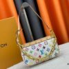 693071436e68136f4d9a5ac7 M13404 M13663 Black Color White Color This Pochette Accessoires handbag is crafted from coated canvas featuring a vibrant Monogram pattern, showcasing the dynamic style of the Louis Vuitton × Takashi Murakami collaboration collection