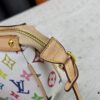693071446e68136f4d9a5acc M13404 M13663 Black Color White Color This Pochette Accessoires handbag is crafted from coated canvas featuring a vibrant Monogram pattern, showcasing the dynamic style of the Louis Vuitton × Takashi Murakami collaboration collection