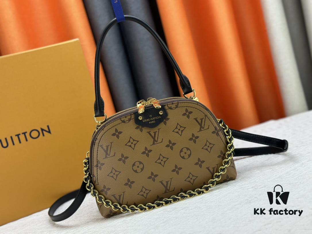 6930714d6e68136f4d9a5adc M12996 LV Half-Moon Double Zipper Handbag