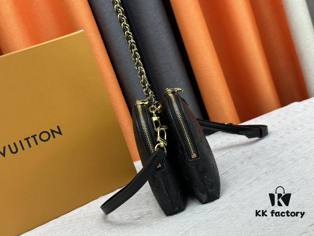 M12996 LV Crescent Double-Zip Handbag