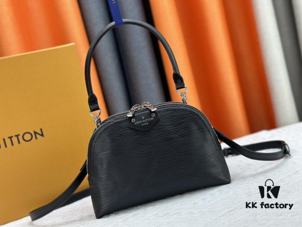 693071576e68136f4d9a5aef M12996 LV Crescent Double-Zip Handbag