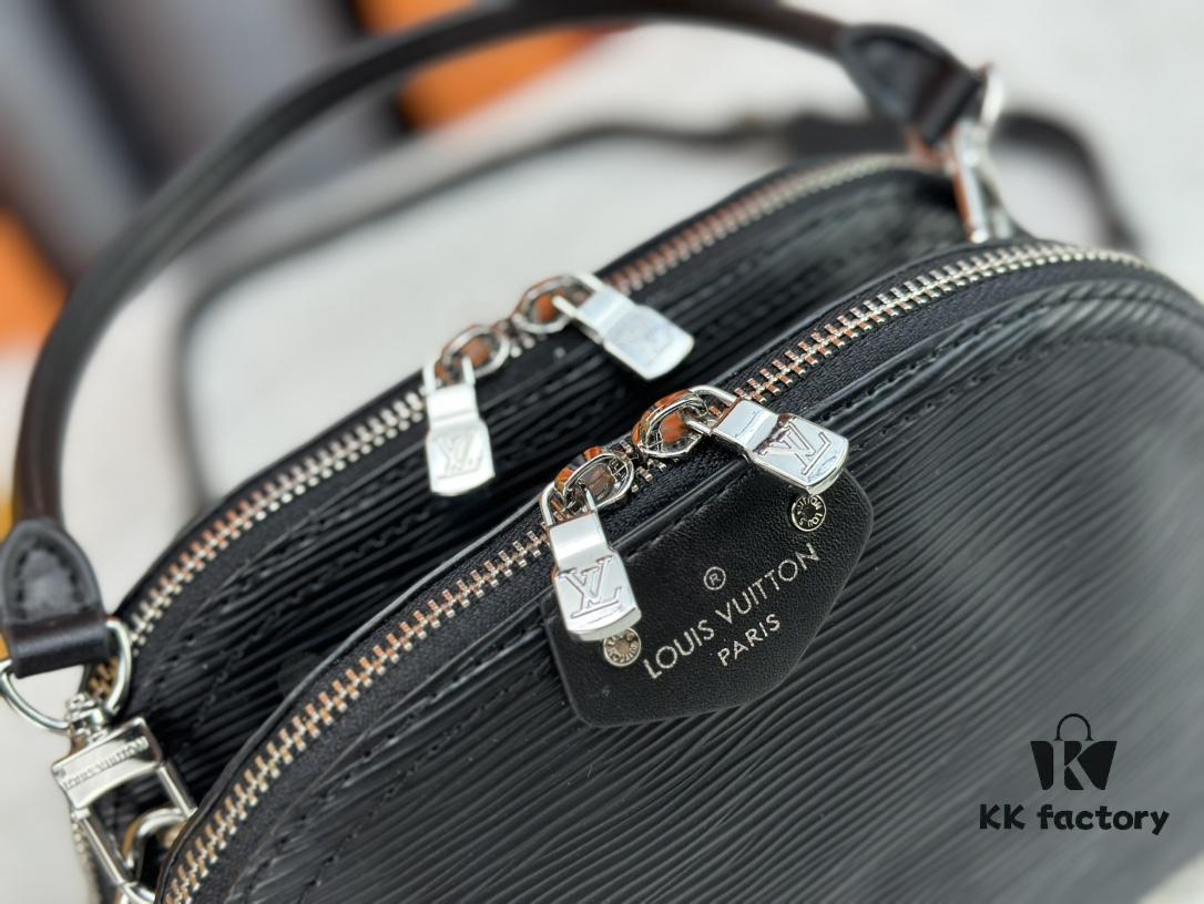 M12996 LV Crescent Double-Zip Handbag