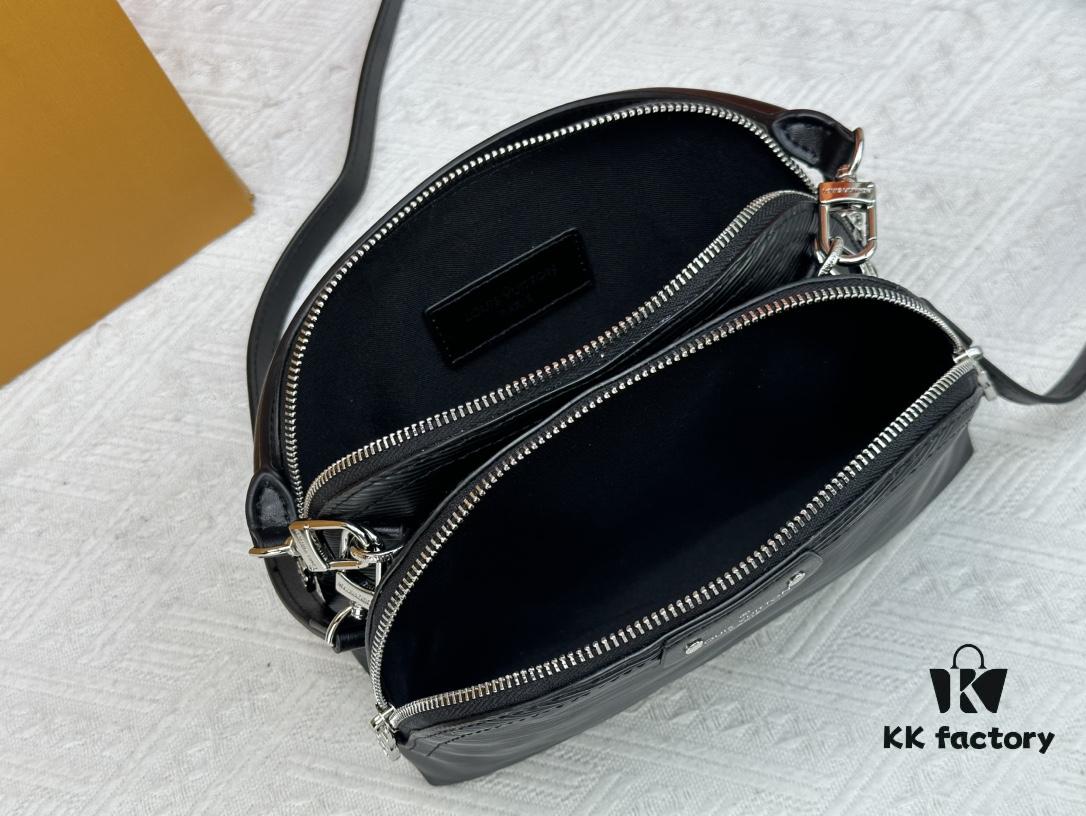 M12996 LV Crescent Double-Zip Handbag