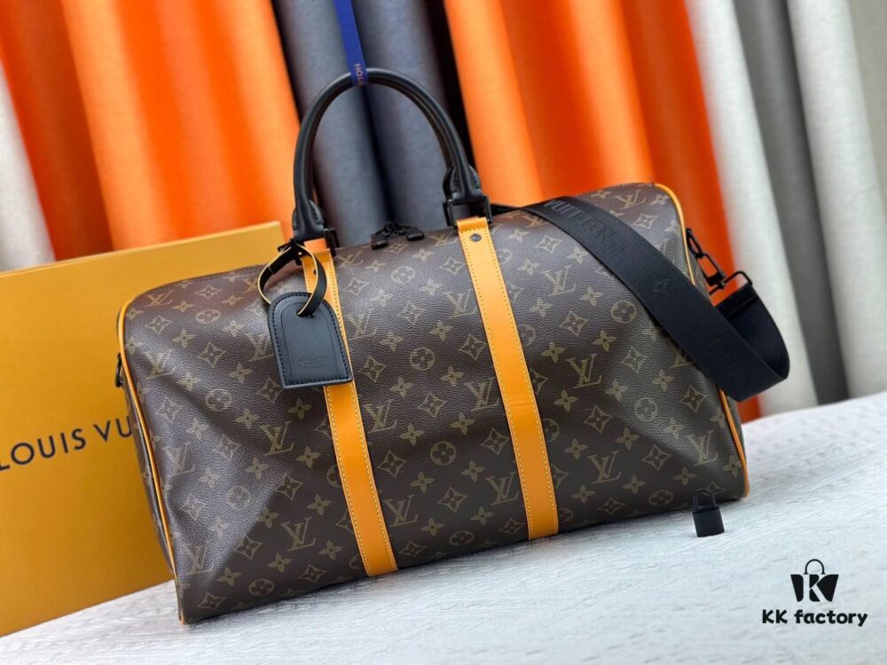 Keepall Bandoulière 45 Travel Bag in Monogram Macassar Coated Canvas