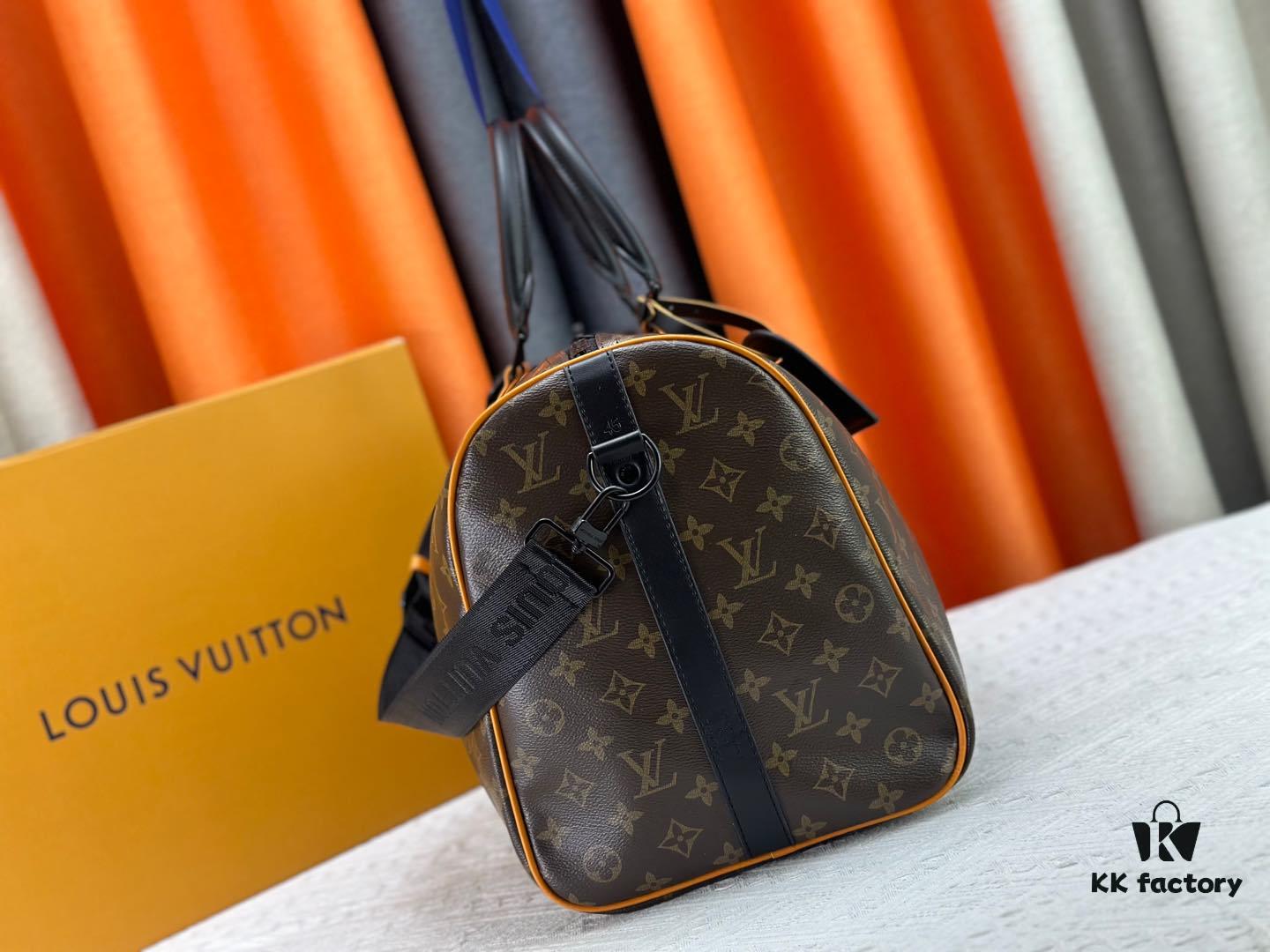693071726e68136f4d9a5b32 Keepall Bandoulière 45 Travel Bag in Monogram Macassar Coated Canvas