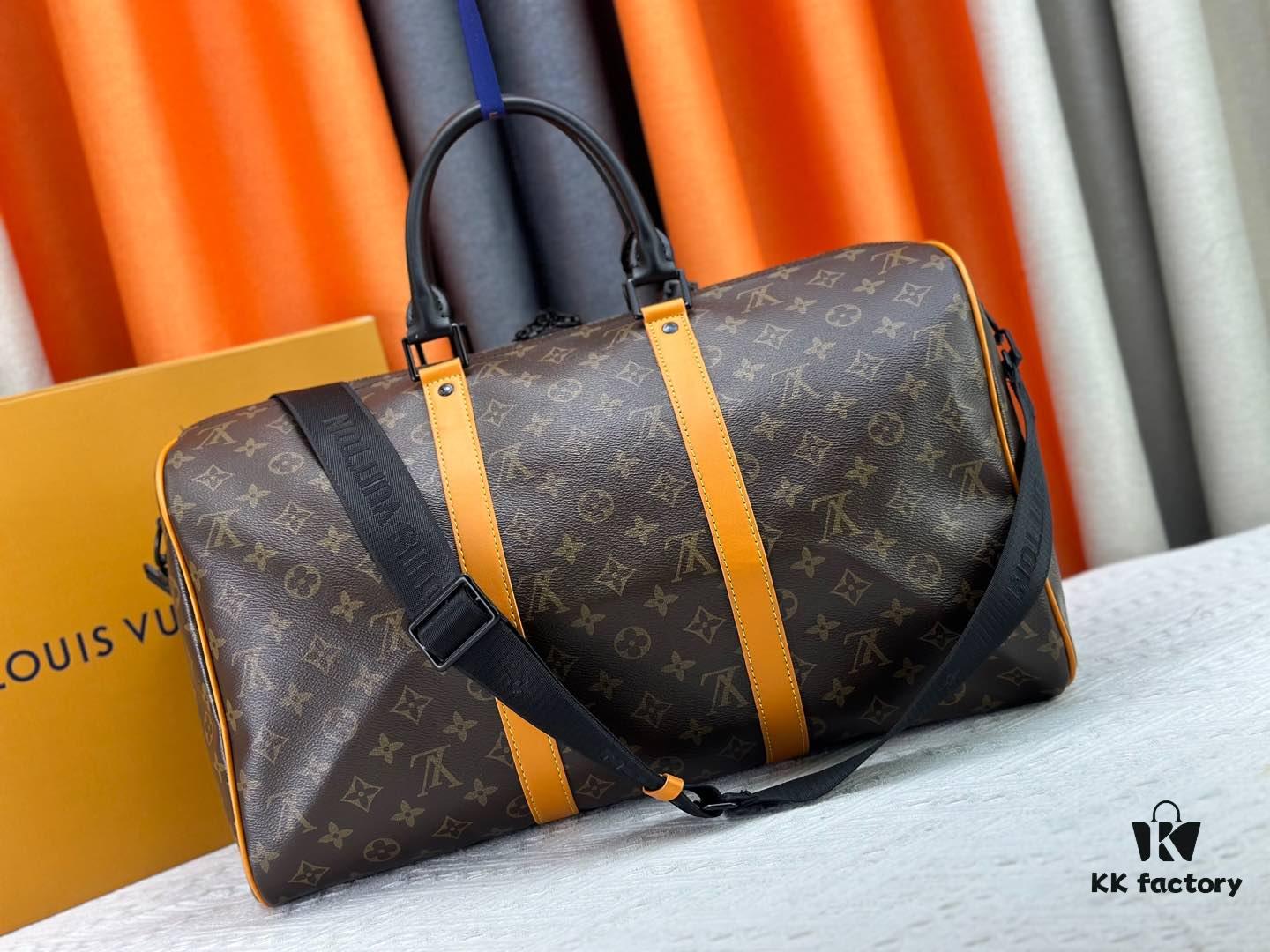 693071736e68136f4d9a5b33 Keepall Bandoulière 45 Travel Bag in Monogram Macassar Coated Canvas