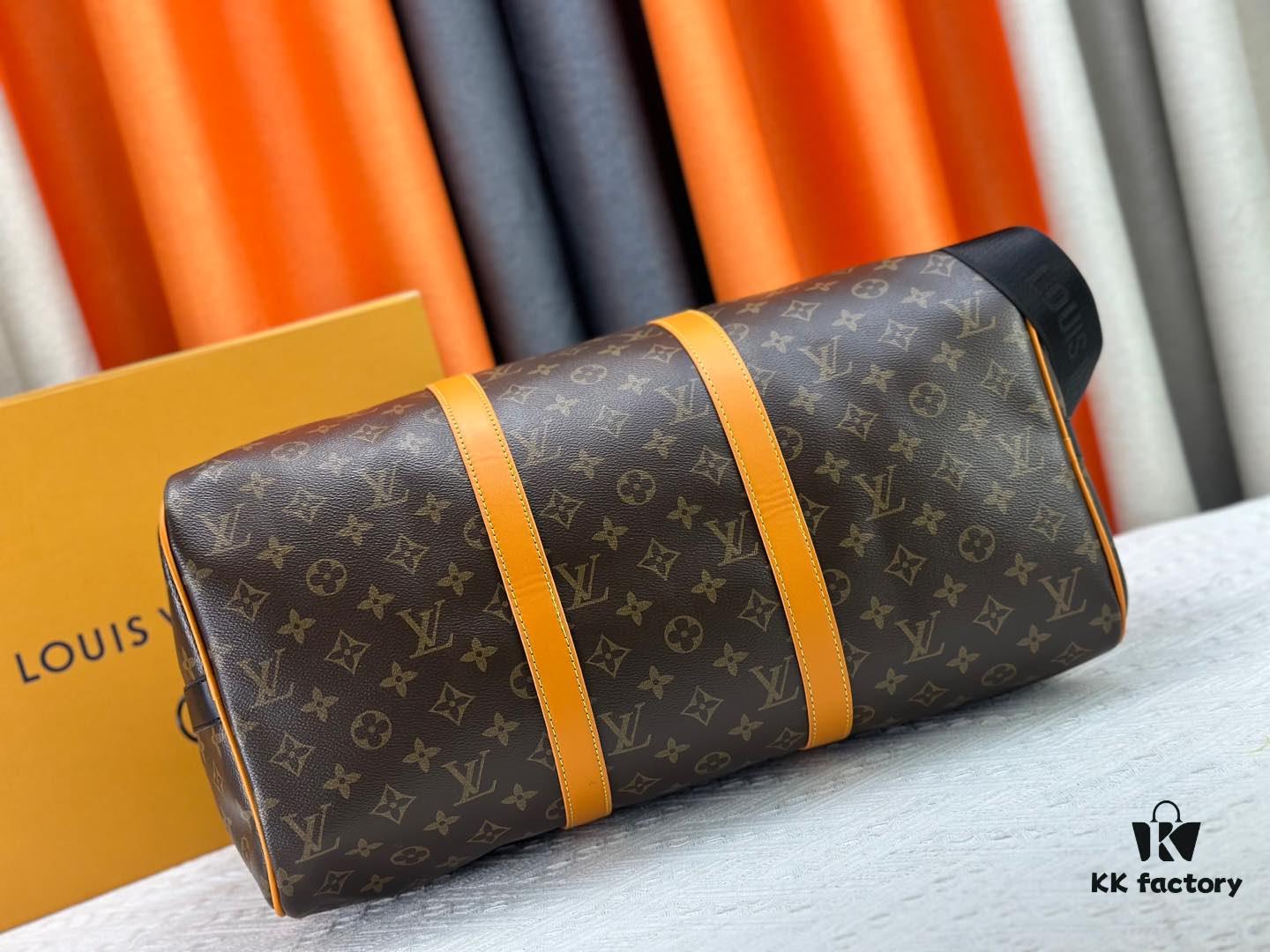 693071736e68136f4d9a5b34 Keepall Bandoulière 45 Travel Bag in Monogram Macassar Coated Canvas