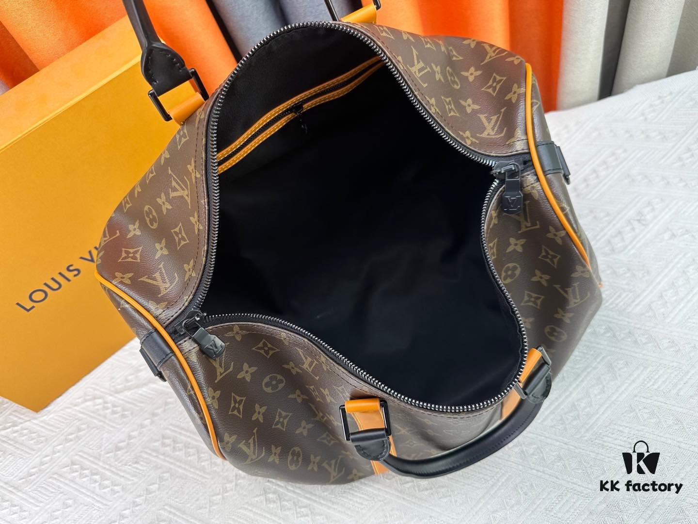 693071746e68136f4d9a5b35 Keepall Bandoulière 45 Travel Bag in Monogram Macassar Coated Canvas