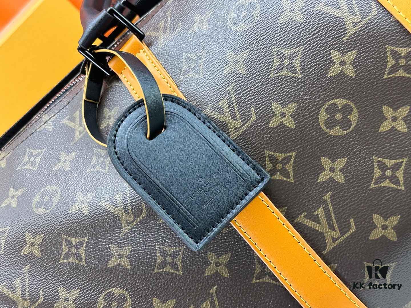 693071746e68136f4d9a5b39 Keepall Bandoulière 45 Travel Bag in Monogram Macassar Coated Canvas