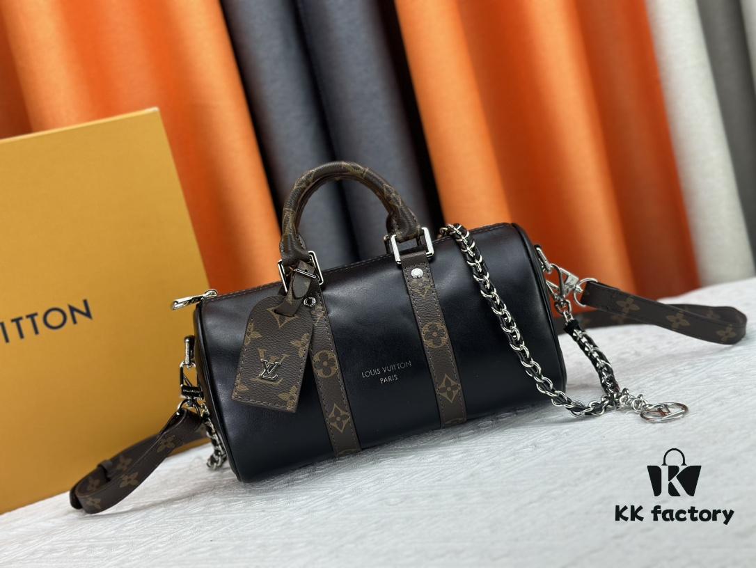 6930717e6e68136f4d9a5b4e Keepall 25 Handbag in Monogram Eclipse Reverse Denim Canvas with Leather Trim