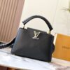 6930718e6e68136f4d9a5b6e Upgraded M21121 Black Woven Gold Buckle Capucines MM