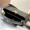 693071926e68136f4d9a5b75 Upgraded M21121 Black Woven Gold Buckle Capucines MM