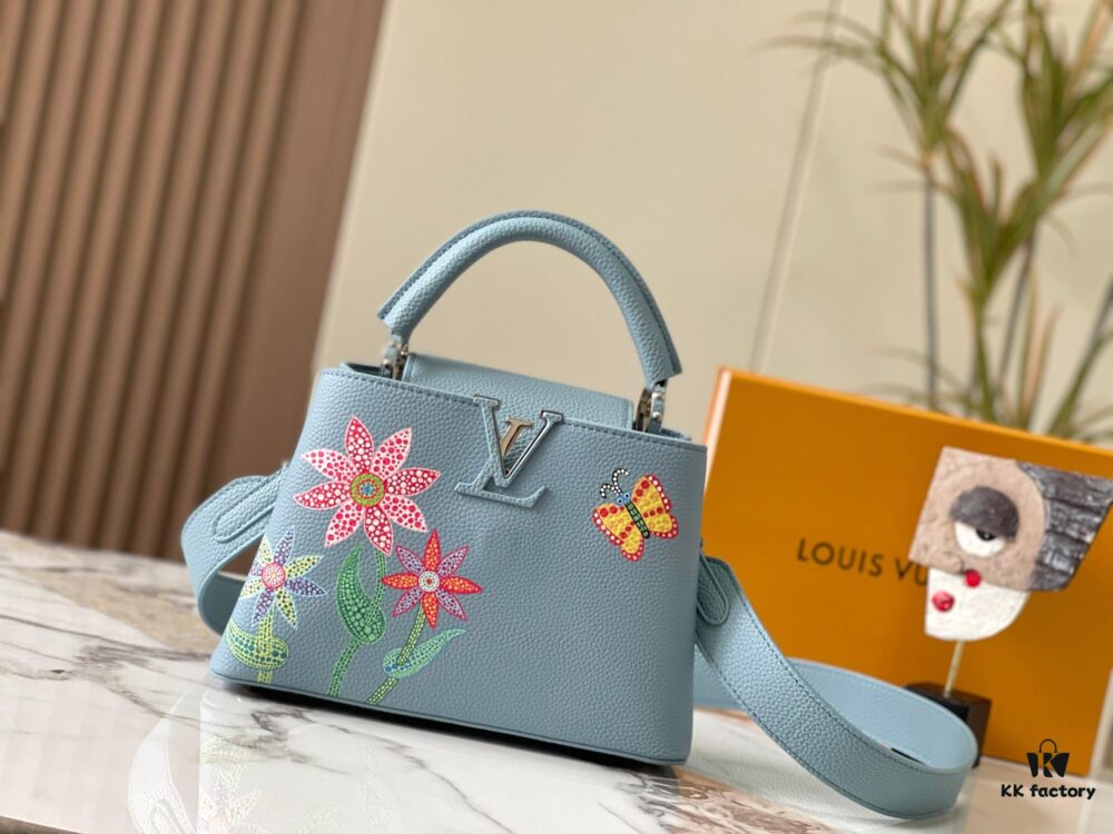 693071aa6e68136f4d9a5ba3 Upgraded Version M21755 LV x YK Capucines Small Handbag