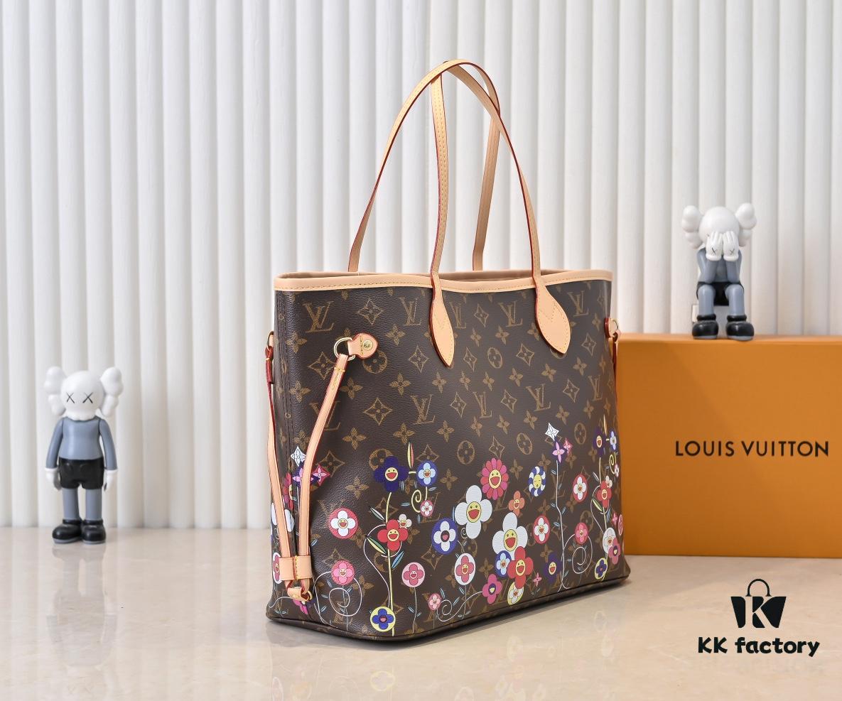 693071e16e68136f4d9a5c1a NEVERFULL MM Handbag M13271 40995 Monogram/ Sunflower (Takashi Murakami)