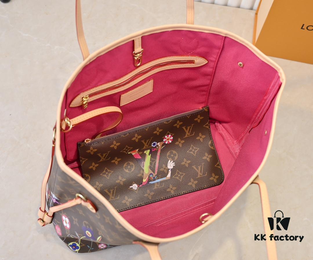 693071e36e68136f4d9a5c1f NEVERFULL MM Handbag M13271 40995 Monogram/ Sunflower (Takashi Murakami)