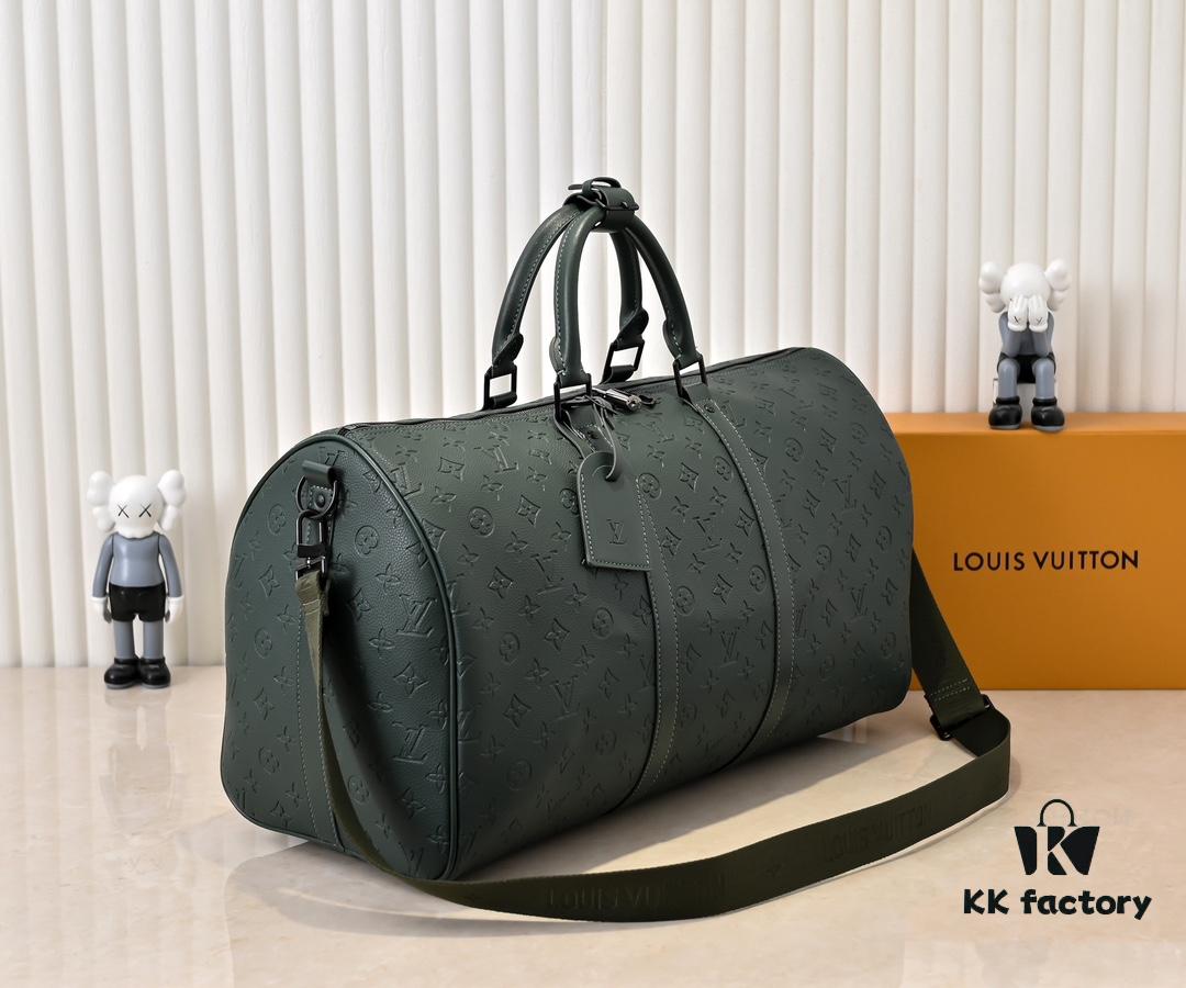 6930721d6e68136f4d9a5ca9 Guangzhou Batch Upgraded Original Version Model 24440 Green Embossed 41416 Keepall Bandoulière Travel Bag