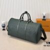 6930721e6e68136f4d9a5cab Guangzhou Batch Upgraded Original Version Model 24440 Green Embossed 41416 Keepall Bandoulière Travel Bag