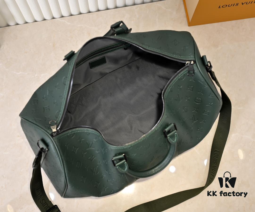 693072206e68136f4d9a5cb0 Guangzhou Batch Upgraded Original Version Model 24440 Green Embossed 41416 Keepall Bandoulière Travel Bag