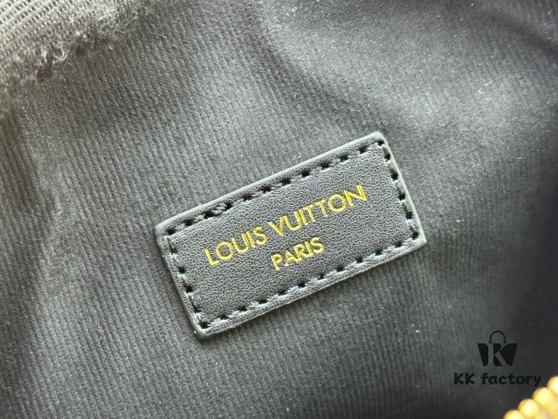M12996 LV Half-Moon Dual-Zip Handbag