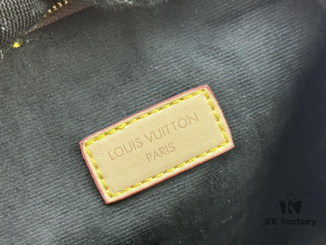 6930726f6e68136f4d9a5d52 M12996 LV Crescent Double-Zipper Handbag