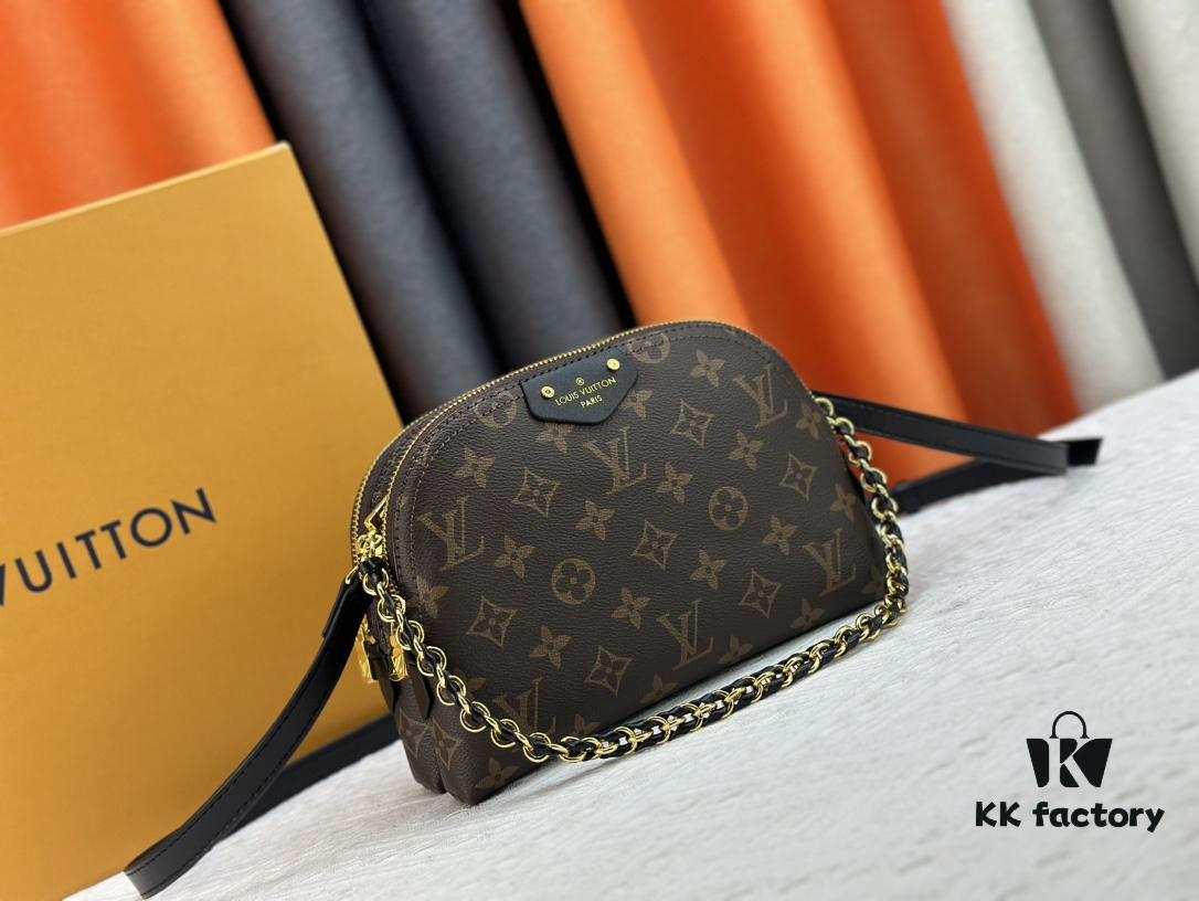 M12996 LV Crescent Double-Zip Handbag