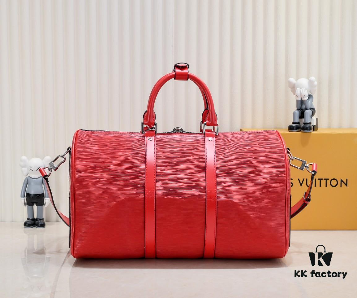6930728e6e68136f4d9a5d91 Real-shot Genuine Two-layer Cowhide Supreme Keepall Travel Bag 45cm