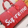 6930728f6e68136f4d9a5d93 Real-shot Genuine Two-layer Cowhide Supreme Keepall Travel Bag 45cm